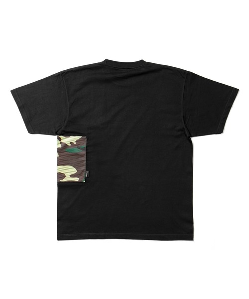 APPLEBUM（アップルバム）の「Mesh Side Pocket T-shirt（Tシャツ/カットソー・メンズ・ヘザーグレー/ブラック・MEDIUM/LARGE/X-LARGE/XX-LARGE/SMALL）」の3枚目の写真
