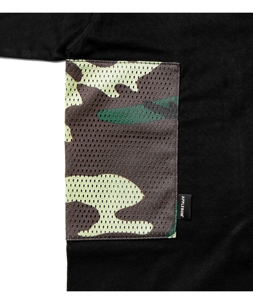 APPLEBUM（アップルバム）の「Mesh Side Pocket T-shirt（Tシャツ/カットソー・メンズ・ヘザーグレー/ブラック・MEDIUM/LARGE/X-LARGE/XX-LARGE/SMALL）」の7枚目の写真