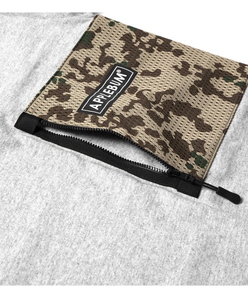 APPLEBUM（アップルバム）の「Mesh Side Pocket T-shirt（Tシャツ/カットソー・メンズ・ヘザーグレー/ブラック・MEDIUM/LARGE/X-LARGE/XX-LARGE/SMALL）」の13枚目の写真