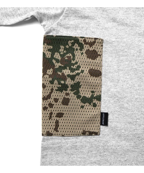 APPLEBUM（アップルバム）の「Mesh Side Pocket T-shirt（Tシャツ/カットソー・メンズ・ヘザーグレー/ブラック・MEDIUM/LARGE/X-LARGE/XX-LARGE/SMALL）」の14枚目の写真