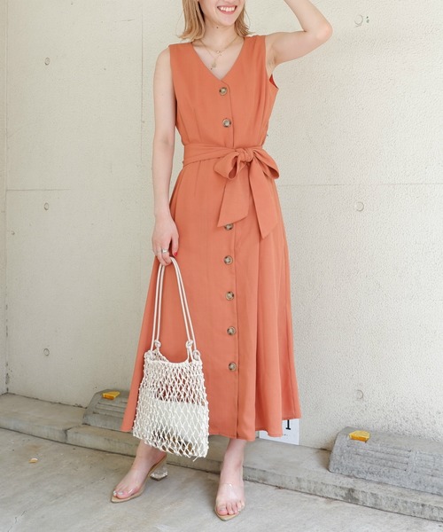 Spiralgirl スパイラルガール の ベルト付きジレワンピース ワンピース Wear