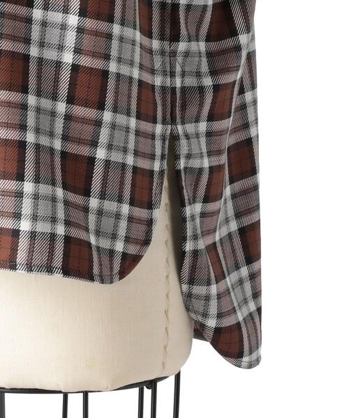 Drawer（ドゥロワー）の「Drawer メランジチェックショートスリーブ