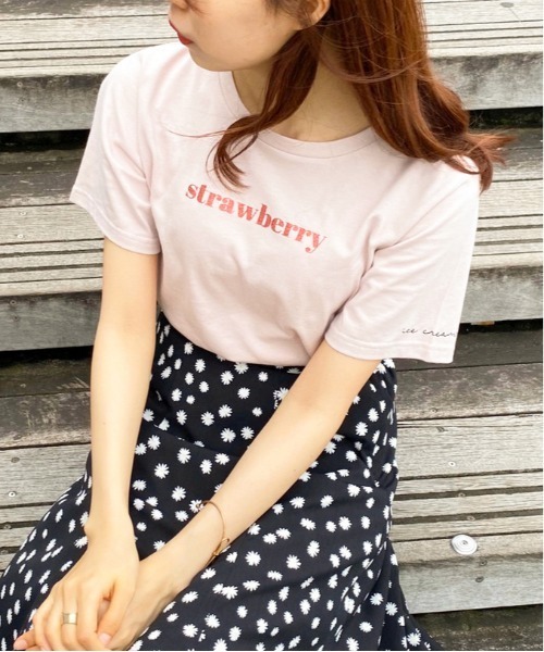 apres jour（アプレジュール）の「ぱくぱくアイスクリームTシャツ【ZOZOTOWN限定アイテム】【７AP】（Tシャツ/カットソー・レディース・オフホワイト/ミント/モカ/ラベンダー/ライトピンク・フリー）」の5枚目の写真