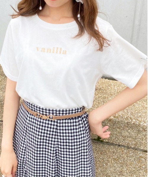 apres jour（アプレジュール）の「ぱくぱくアイスクリームTシャツ【ZOZOTOWN限定アイテム】【７AP】（Tシャツ/カットソー・レディース・オフホワイト/ミント/モカ/ラベンダー/ライトピンク・フリー）」の2枚目の写真