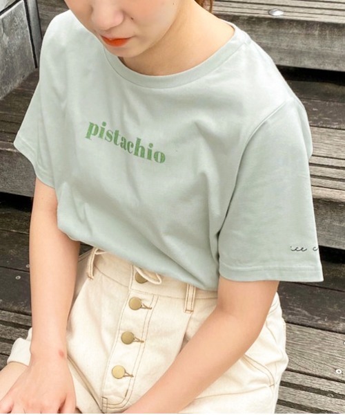 apres jour（アプレジュール）の「ぱくぱくアイスクリームTシャツ【ZOZOTOWN限定アイテム】【７AP】（Tシャツ/カットソー・レディース・オフホワイト/ミント/モカ/ラベンダー/ライトピンク・フリー）」の14枚目の写真