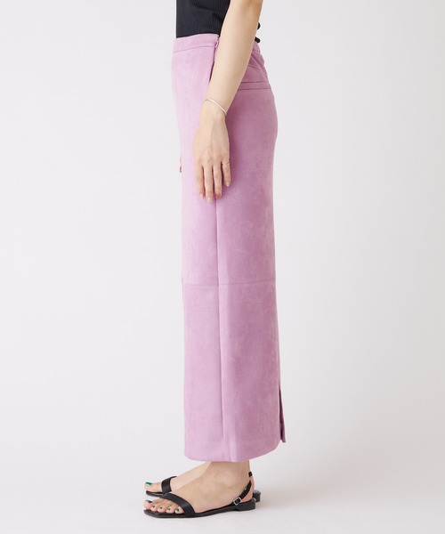 Omekashi（オメカシ）の「エコスエードタイトスカート（スカート・レディース・パープル/ブラウン/アイボリー・38/36）」の7枚目の写真