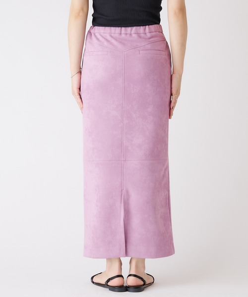 Omekashi（オメカシ）の「エコスエードタイトスカート（スカート・レディース・パープル/ブラウン/アイボリー・38/36）」の10枚目の写真