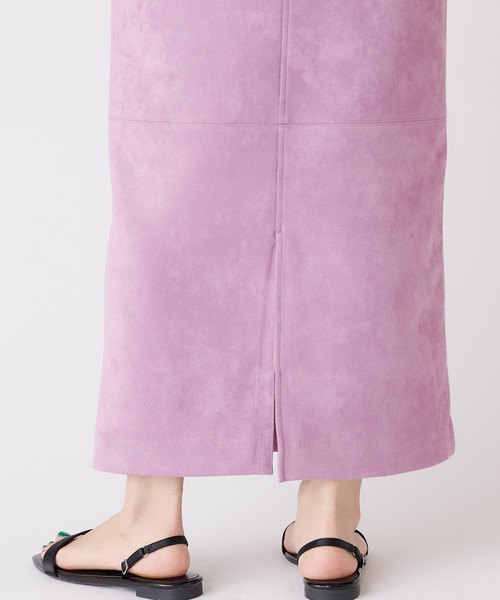 Omekashi（オメカシ）の「エコスエードタイトスカート（スカート・レディース・パープル/ブラウン/アイボリー・38/36）」の5枚目の写真