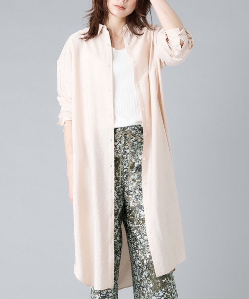 とろみロングシャツワンピース 長袖 シャツワンピース Un Dix Cors アンディコール のファッション通販 Zozotown