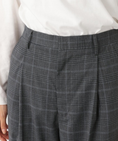 LEPSIM（レプシィム）の「ストレートチェックスラックスパンツ　892085（スラックス・レディース・チャコールグレー/ベージュ/グレー・SMALL/MEDIUM/LARGE）」の10枚目の写真