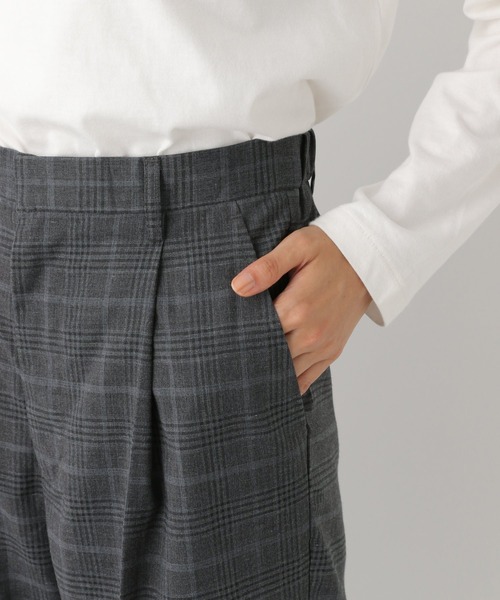 LEPSIM（レプシィム）の「ストレートチェックスラックスパンツ　892085（スラックス・レディース・チャコールグレー/ベージュ/グレー・SMALL/MEDIUM/LARGE）」の11枚目の写真