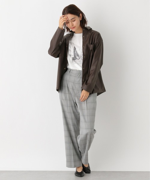 LEPSIM（レプシィム）の「ストレートチェックスラックスパンツ　892085（スラックス・レディース・チャコールグレー/ベージュ/グレー・SMALL/MEDIUM/LARGE）」の5枚目の写真