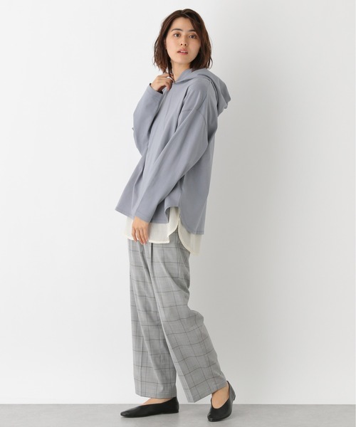 LEPSIM（レプシィム）の「ストレートチェックスラックスパンツ　892085（スラックス・レディース・チャコールグレー/ベージュ/グレー・SMALL/MEDIUM/LARGE）」の4枚目の写真