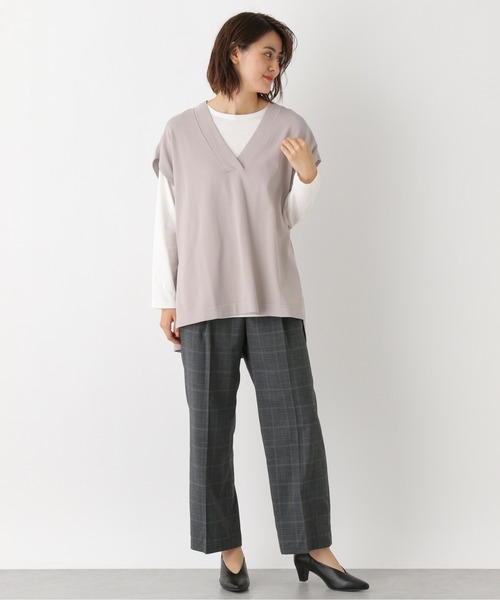 LEPSIM（レプシィム）の「ストレートチェックスラックスパンツ　892085（スラックス・レディース・チャコールグレー/ベージュ/グレー・SMALL/MEDIUM/LARGE）」の17枚目の写真