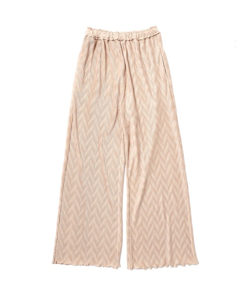 slowmelly（スローメリー）の「【WEARISTA てら】変形楊柳ワイドパンツ（その他パンツ・レディース・ベージュ/パープル/ピンクベージュ・FREE）」の17枚目の写真