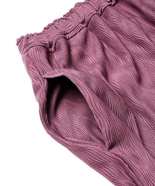 slowmelly（スローメリー）の「【WEARISTA てら】変形楊柳ワイドパンツ（その他パンツ・レディース・ベージュ/パープル/ピンクベージュ・FREE）」の22枚目の写真