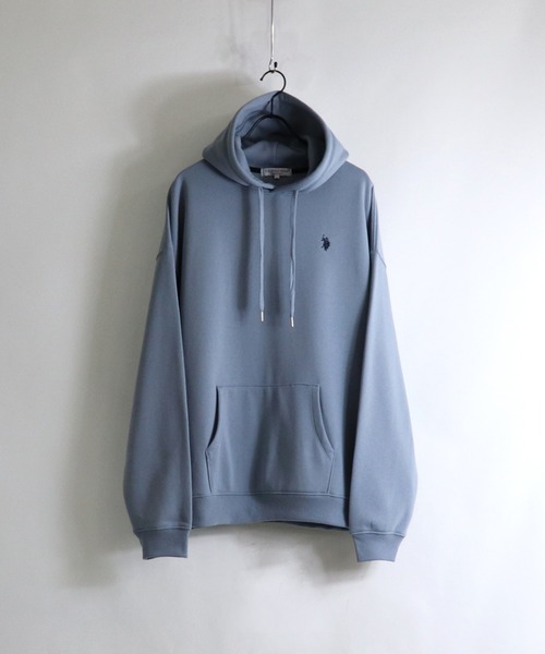 U.S. POLO ASSN.(ユーエスポロアッスン)の「【U.S. POLO ASSN.】別注 ワンポイント刺繍 ビッグシルエット プルオーバーパーカー(パーカー・メンズ・ブラック/ホワイト/オレンジ/グリーン/サックスブルー/ブラウン/ベージュ/ピンク/アイボリー/ミント・M/L)」の8枚目の写真