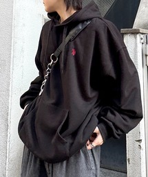 【U.S. POLO ASSN.】別注 ワンポイント刺繍 ビッグシルエット プルオーバーパーカー