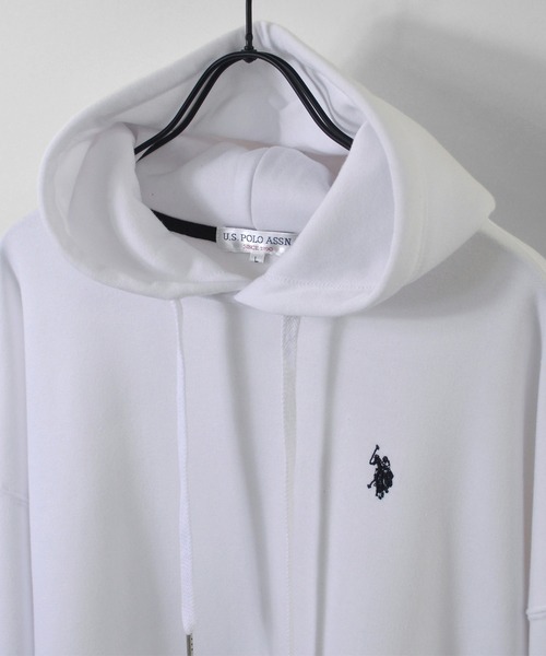 U.S. POLO ASSN.(ユーエスポロアッスン)の「【U.S. POLO ASSN.】別注 ワンポイント刺繍 ビッグシルエット プルオーバーパーカー(パーカー・メンズ・ブラック/ホワイト/オレンジ/グリーン/サックスブルー/ブラウン/ベージュ/ピンク/アイボリー/ミント・M/L)」の16枚目の写真