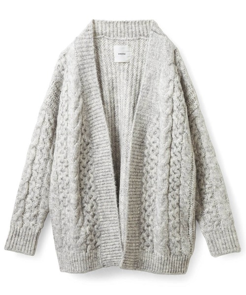 avecmoi（アヴェクモワ）の「【佐藤かなさんプロデュース】 アヴェクモワ　ケーブルカーディガン〈グレー杢〉（カーディガン/ボレロ・レディース・杢グレー・MEDIUM/LARGE/SMALL）」の11枚目の写真