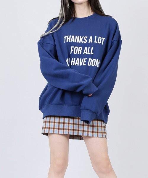 DING（ディング）の「WEGO/THANKSスウェット（スウェット・レディース・ブラック/グレー/ブルー・FREE）」の12枚目の写真