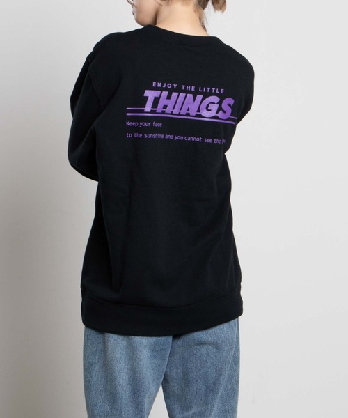 WEGO(ウィゴー)の「WEGO/THINGSプリントプルオーバー(スウェット・レディース・ブラック/ホワイト・MEDIUM/LARGE/X-LARGE)」の2枚目の写真