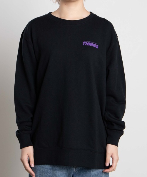 WEGO(ウィゴー)の「WEGO/THINGSプリントプルオーバー(スウェット・レディース・ブラック/ホワイト・MEDIUM/LARGE/X-LARGE)」の9枚目の写真