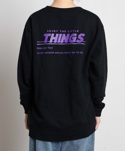 WEGO(ウィゴー)の「WEGO/THINGSプリントプルオーバー(スウェット・レディース・ブラック/ホワイト・MEDIUM/LARGE/X-LARGE)」の13枚目の写真