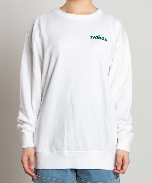 WEGO(ウィゴー)の「WEGO/THINGSプリントプルオーバー(スウェット・レディース・ブラック/ホワイト・MEDIUM/LARGE/X-LARGE)」の11枚目の写真
