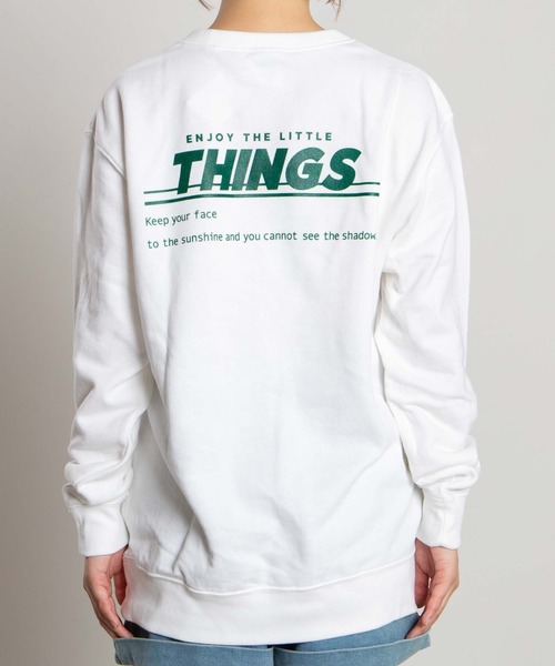 WEGO(ウィゴー)の「WEGO/THINGSプリントプルオーバー(スウェット・レディース・ブラック/ホワイト・MEDIUM/LARGE/X-LARGE)」の12枚目の写真