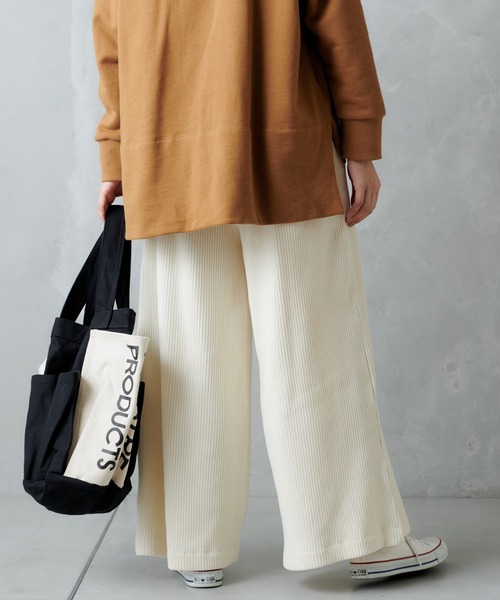 PUAL CE CIN（ピュアルセシン）の「カットコールワイドパンツ（その他パンツ・レディース・チャコールグレー/ブラック/ブラウン/アイボリー・FREE）」の18枚目の写真