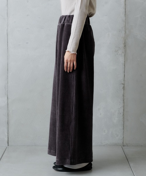 PUAL CE CIN（ピュアルセシン）の「カットコールワイドパンツ（その他パンツ・レディース・チャコールグレー/ブラック/ブラウン/アイボリー・FREE）」の8枚目の写真