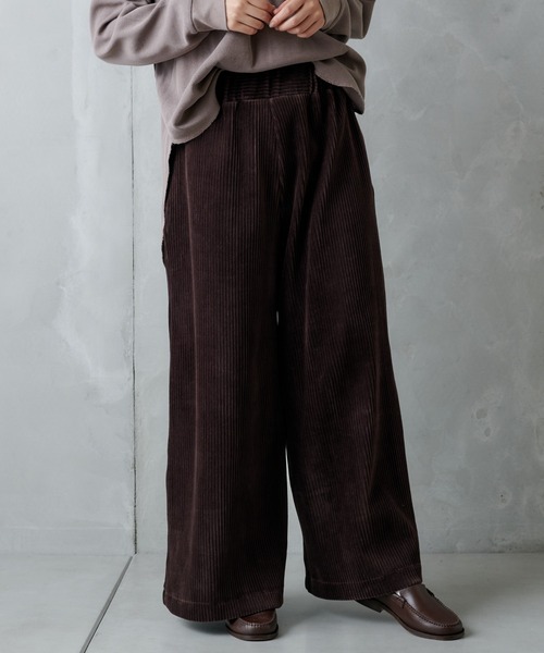 PUAL CE CIN（ピュアルセシン）の「カットコールワイドパンツ（その他パンツ・レディース・チャコールグレー/ブラック/ブラウン/アイボリー・FREE）」の19枚目の写真