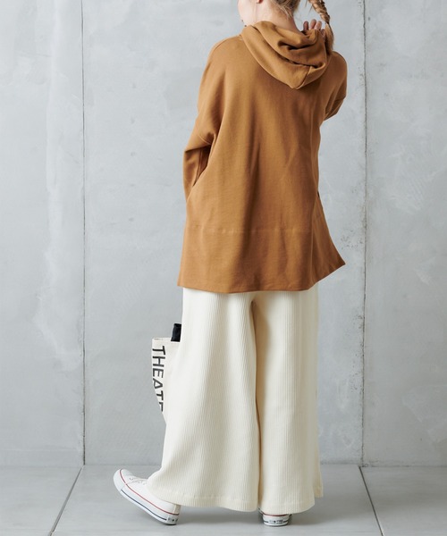 PUAL CE CIN（ピュアルセシン）の「カットコールワイドパンツ（その他パンツ・レディース・チャコールグレー/ブラック/ブラウン/アイボリー・FREE）」の14枚目の写真