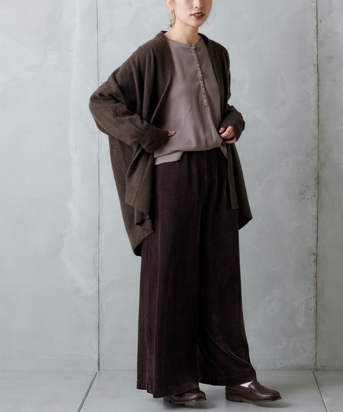 PUAL CE CIN（ピュアルセシン）の「カットコールワイドパンツ（その他パンツ・レディース・チャコールグレー/ブラック/ブラウン/アイボリー・FREE）」の15枚目の写真