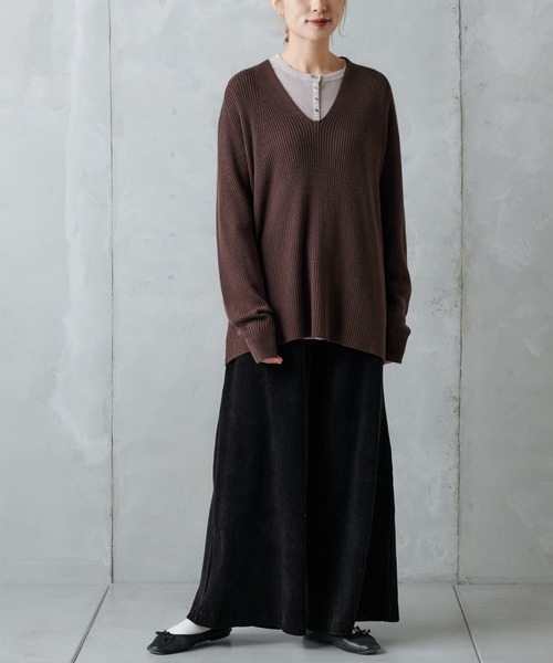 PUAL CE CIN（ピュアルセシン）の「カットコールワイドパンツ（その他パンツ・レディース・チャコールグレー/ブラック/ブラウン/アイボリー・FREE）」の21枚目の写真