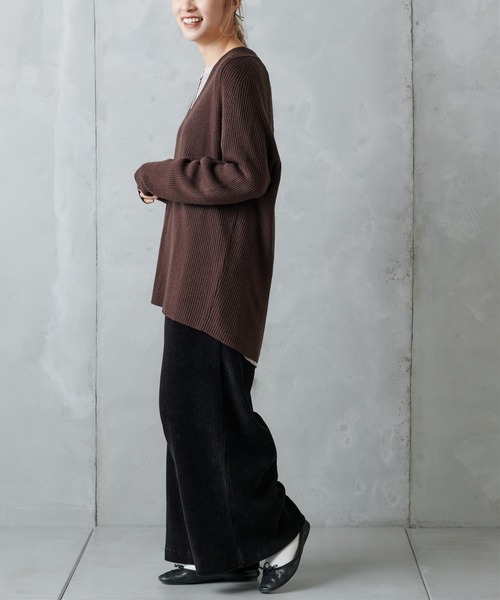 PUAL CE CIN（ピュアルセシン）の「カットコールワイドパンツ（その他パンツ・レディース・チャコールグレー/ブラック/ブラウン/アイボリー・FREE）」の12枚目の写真