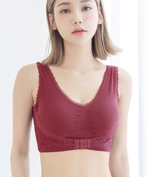 tu-hacci（ツーハッチ）の「【累計販売68万枚突破！脇肉をバストへ誘導】前ホックノンワイヤーナイトブラRelage-リラッジェ-（ナイトブラ・レディース・グレイッシュベージュ/スモークピンク/ワイン/パープル系その他/ピンク系その他/ラベンダー/ブラック/ネイビー/ダークパープル/ベージュ/チャコールグレー/カーキ/マスタード/ブラック系その他/ダークブルー/グレー系その他・SMALL/MEDIUM/LARGE/X-LARGE）」の16枚目の写真