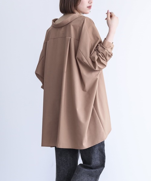 n'OrLABEL（ノアールレーベル）の「『ドルマンシルエットデザインシャツ』（シャツ/ブラウス・レディース・ブラック/モカ/オフホワイト/カーキ/ダークネイビー/ピンクベージュ・FREE）」の12枚目の写真