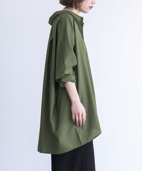 n'OrLABEL（ノアールレーベル）の「『ドルマンシルエットデザインシャツ』（シャツ/ブラウス・レディース・ブラック/モカ/オフホワイト/カーキ/ダークネイビー/ピンクベージュ・FREE）」の20枚目の写真