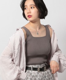 PAGEBOY | リブスクエアニットタンク(タンクトップ)