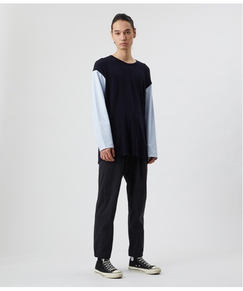 D-VEC（ディーベック）の「ストライプ コンビ Ｔシャツ(VF-10403118)（Tシャツ/カットソー・レディース・レッド/ネイビー・LARGE）」の6枚目の写真