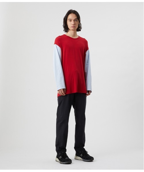 D-VEC（ディーベック）の「ストライプ コンビ Ｔシャツ(VF-10403118)（Tシャツ/カットソー・レディース・レッド/ネイビー・LARGE）」の13枚目の写真