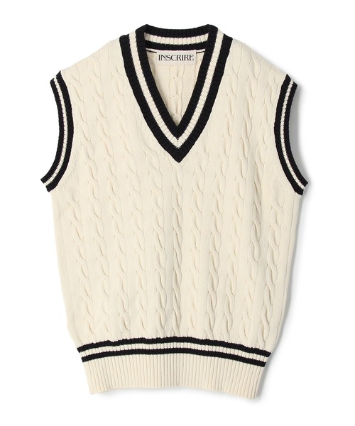 INSCRIRE チルデンニット Vネック ベスト チルデンニット Vネックベスト｜トゥモローランド 公式通販