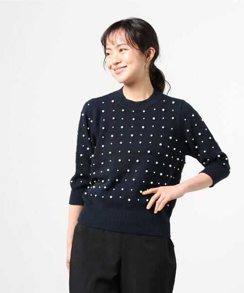 ESTNATION ネックパールノースリーブニット ESTNATION（エストネーション）の「ESTNATION / ネックパール