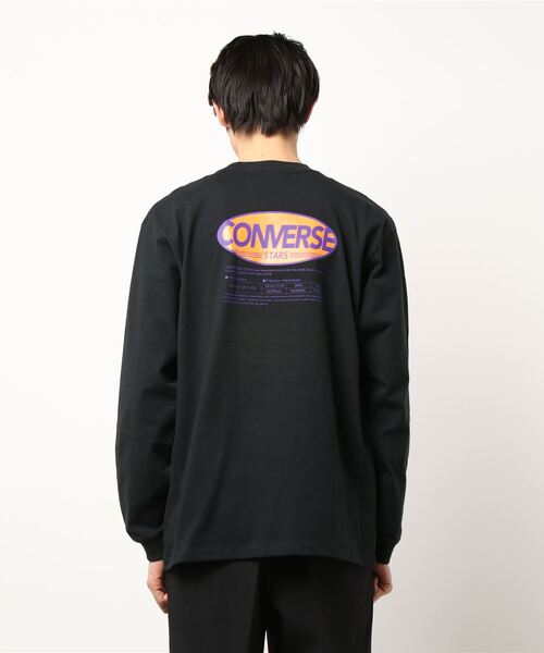 CONVERSE STARS（コンバーススターズ）の「Product Label風プリントロンT（Tシャツ/カットソー・メンズ・ホワイト/ブラック・MEDIUM/LARGE）」の3枚目の写真