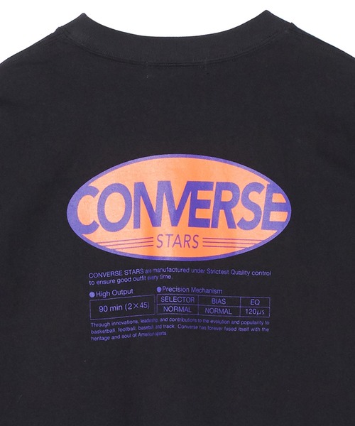 CONVERSE STARS（コンバーススターズ）の「Product Label風プリントロンT（Tシャツ/カットソー・メンズ・ホワイト/ブラック・MEDIUM/LARGE）」の8枚目の写真