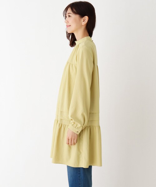 DRESKIP（ドレスキップ）の「◆ティアードチュニックワンピ―ス（ワンピース・レディース・オフホワイト/レモンイエロー/カーキ・03/02/04）」の11枚目の写真