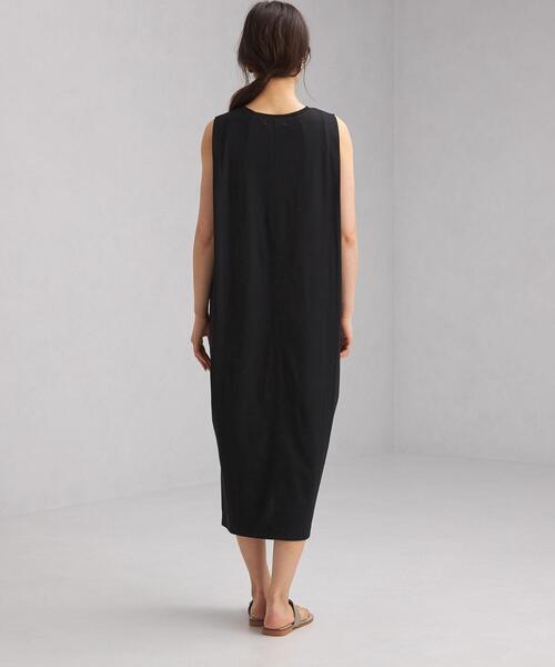 green label relaxing（グリーンレーベルリラクシング）の「CFC タック ノースリーブ ワンピース（ワンピース・レディース・ベージュ/マスタード/ピンク/ブラック・FREE）」の7枚目の写真