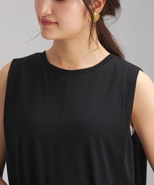 green label relaxing（グリーンレーベルリラクシング）の「CFC タック ノースリーブ ワンピース（ワンピース・レディース・ベージュ/マスタード/ピンク/ブラック・FREE）」の22枚目の写真